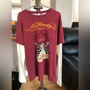 Ed Hardy by Christian Audigier, Men’s XXL, Los Angeles, Dead or Alive Tee, GUC